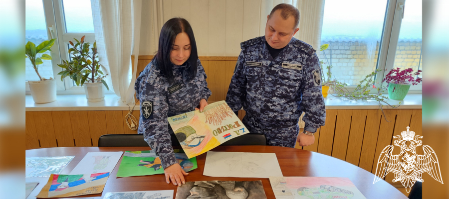 В Управлении Росгвардии по Брянской области подвели итоги конкурса детского рисунка