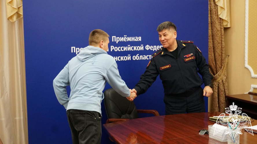Начальник Управления Росгвардии по Брянской области провёл личный приём граждан