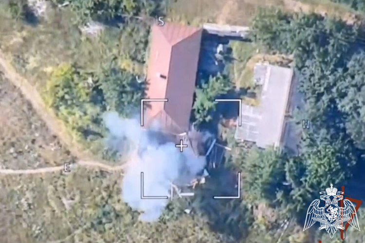 Росгвардейцы уничтожают замаскированные огневые позиции ВСУ с помощью FPV-дронов (видео)